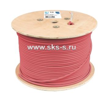 Кабель Суприм U/UTP, 4 пары, Кат.6 (Класс E), 250 МГц, AWG 23, внутренний нг(А)-LSLTx, розовый, катушка 305 м