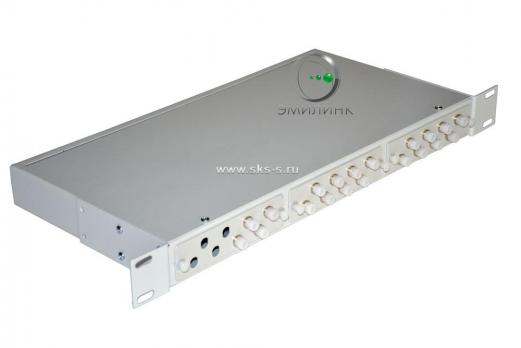 Кросс 19", предсобранный 1U, 20 портов FC/UPC, 9/125 мкм (планки, сплайс-кассета, пигтейлы, КДЗС, адаптеры)