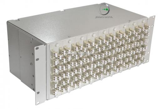 Кросс 19", предсобранный 4U, 144 порта LC/UPC duplex, 50/125 мкм (планки, сплайс-кассета 9шт, пигтейлы, КДЗС, адаптеры)