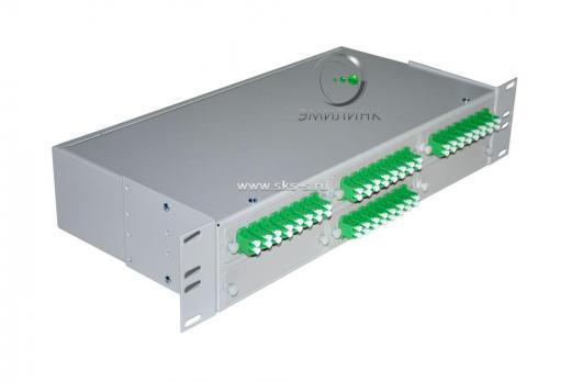 Кросс 19", предсобранный 2U, 32 порта LC/APC duplex, 9/125 мкм (планки, сплайс-кассета 2шт, пигтейлы, КДЗС, адаптеры)