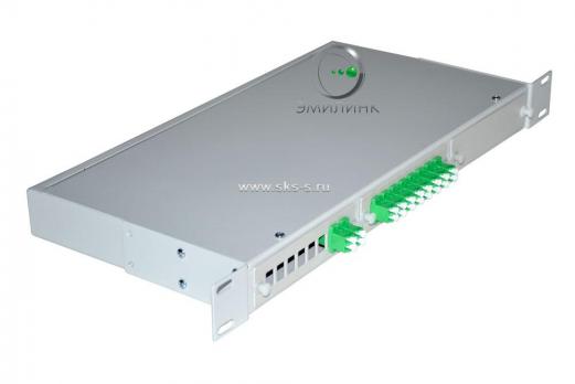 Кросс 19", предсобранный 1U, 10 портов LC/APC duplex, 9/125 мкм (планки, сплайс-кассета, пигтейлы, КДЗС, адаптеры)