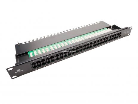 Коммутационная панель кат.3, UTP, 19”, 1U, 50хRJ45, USOC, 2 пары, черный
