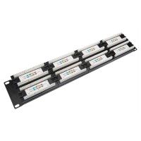 Коммутационная панель кат.5е, UTP, 19", 2U, 48хRJ45, 568A/В, черный, с организаторами