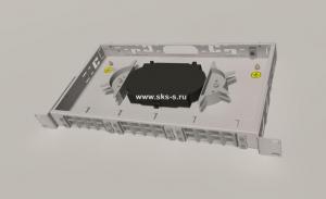 Оптический кросс (бокс) 19", 1U, до 24 портов