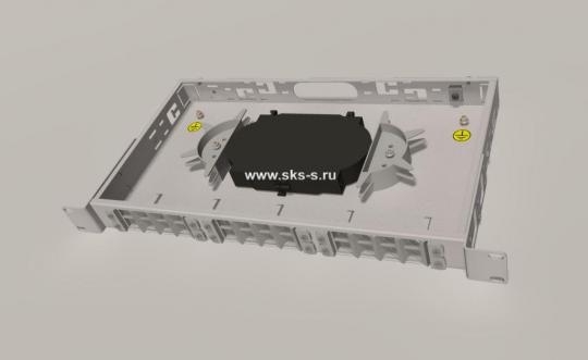 Оптический кросс (бокс) 19", 1U, до 24 портов