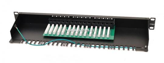 LUE-PPU25-1U-ISDN LU Патч-панель телефонная 19", 1U, 25 портов, Кат.3, 90°, RJ45/8P4C, Krone IDC