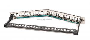 LUE-PPMA24S-1U LU Наборная патч-панель 19" угловая, 1U, 24 порта для модулей STP