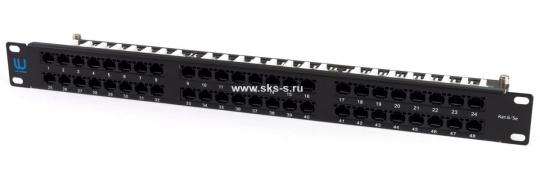 Панель коммутационная Кат.6/5e, 48 портов, 19", 1U, с организатором