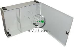 Кросс настенный, предсобранный, 24 порта FC/UPC, 62.5/125 мкм (планки, сплайс-кассета, пигтейлы, КДЗС, адаптеры)