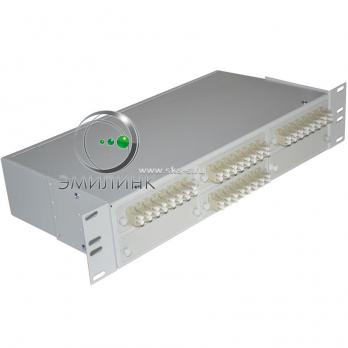 Кросс 19", предсобранный 2U, 32 порта LC/UPC duplex, 50/125 мкм ОМ4 (планки, сплайс-кассета 2шт, пигтейлы, КДЗС, адаптеры)