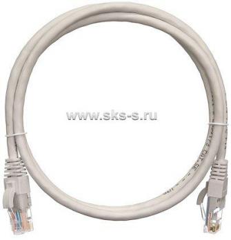 Шнур коммутационный U/UTP Кат.5e, LS0H нг(А)-HFLTx, цвет серый, 0.5 м
