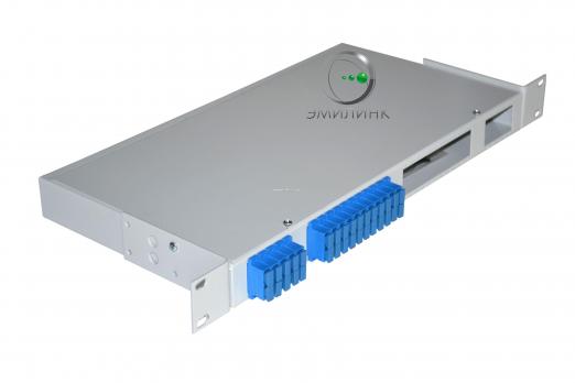 Кросс 19", предсобранный 1U, 16 портов SC/UPC duplex, 62.5/125 мкм (сплошная панель, сплайс-кассета, пигтейлы, КДЗС, адаптеры)
