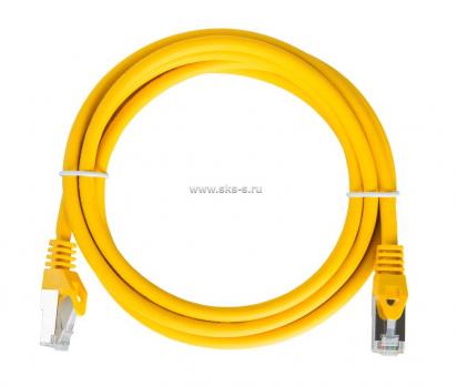 Шнур коммутационный S/FTP, Кат.6A, LS0H нг(А)-HFLTx, цвет желтый, 7.0 м