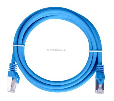 Шнур коммутационный S/FTP, Кат.6A, LS0H нг(А)-HFLTx, цвет синий, 2.0 м
