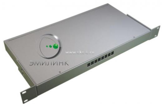 Кросс Распределительный Стоечный 1U до 8 портов SC/LC duplex (сплошная панель)