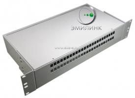 Кросс Распределительный Стоечный 2U до 48 портов SC/LC duplex (сплошная панель)