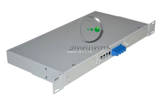 Кросс 19", предсобранный 1U, 4 порта SC/APC, 9/125 мкм (планки, сплайс-кассета, пигтейлы, КДЗС, адаптеры)