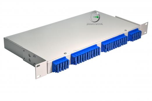 Кросс 19", предсобранный 1U, 32 порта SC/UPC duplex, 9/125 мкм (сплошная панель, сплайс-кассета 2шт, пигтейлы, КДЗС, адаптеры)