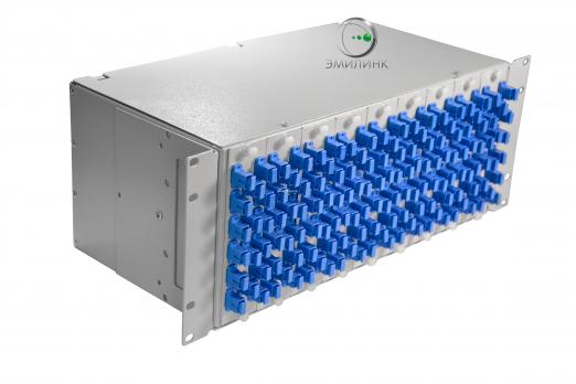 Кросс 19", предсобранный 4U, 144 порта SC/UPC, 9/125 мкм (планки, сплайс-кассета 5шт, пигтейлы, КДЗС, адаптеры)