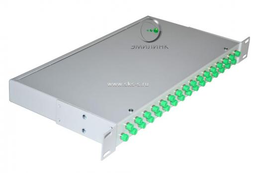 Кросс 19", предсобранный 1U, 32 порта FC/APC, 9/125 мкм (сплошная панель, сплайс-кассета, пигтейлы, КДЗС, адаптеры)