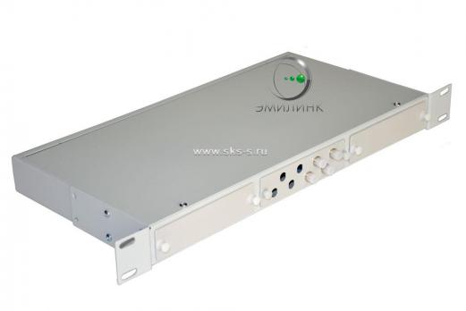 Кросс 19", предсобранный 1U, 4 порта FC/UPC, 62.5/125 мкм (планки, сплайс-кассета, пигтейлы, КДЗС, адаптеры)
