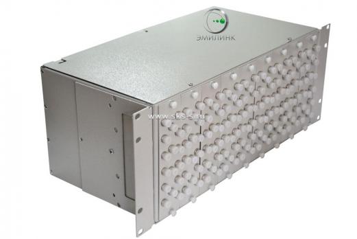 Кросс 19", предсобранный 4U, 144 порта FC/UPC, 62.5/125 мкм (планки, сплайс-кассета 5шт, пигтейлы, КДЗС, адаптеры)