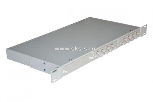 Кросс 19", предсобранный 1U, 16 портов FC/UPC, 50/125 мкм ОМ3 (планки, сплайс-кассета, пигтейлы, КДЗС, адаптеры)