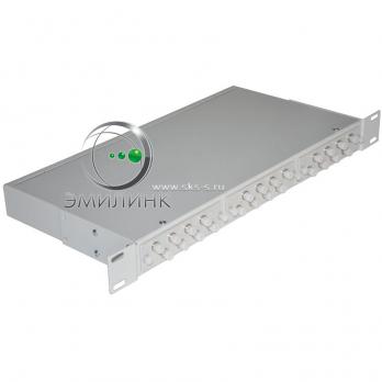 Кросс 19", предсобранный 1U, 24 порта FC/UPC, 50/125 мкм ОМ3 (планки, сплайс-кассета, пигтейлы, КДЗС, адаптеры)