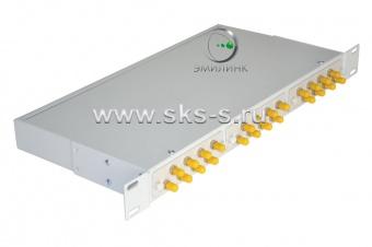 Кросс 19", предсобранный 1U, 24 порта FC/UPC, 50/125 мкм ОМ4 (планки, сплайс-кассета, пигтейлы, КДЗС, адаптеры)