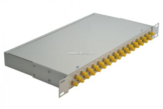 Кросс 19", предсобранный 1U, 32 порта FC/UPC, 50/125 мкм ОМ4 (сплошная панель, сплайс-кассета, пигтейлы, КДЗС, адаптеры)