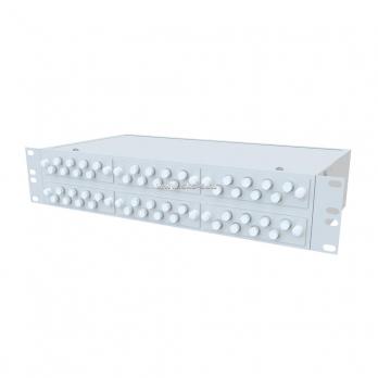 Кросс 19", предсобранный 2U, 48 портов FC/UPC, 50/125 мкм ОМ4 (планки, сплайс-кассета 2шт, пигтейлы, КДЗС, адаптеры)