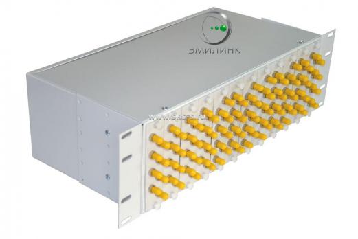Кросс 19", предсобранный 3U, 96 портов ST/UPC, 50/125 мкм (планки, сплайс-кассета 3шт, пигтейлы, КДЗС, адаптеры)