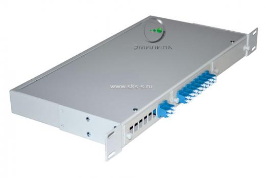 Кросс 19", предсобранный 1U, 10 портов LC/UPC duplex, 9/125 мкм (планки, сплайс-кассета, пигтейлы, КДЗС, адаптеры)