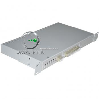 Кросс 19", предсобранный 1U, 10 портов LC/UPC duplex, 50/125 мкм ОМ3 (планки, сплайс-кассета, пигтейлы, КДЗС, адаптеры)