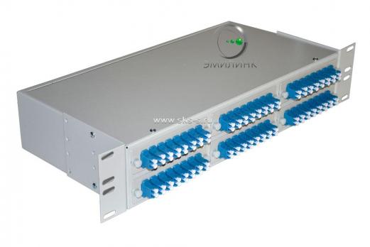 Кросс 19", предсобранный 2U, 48 портов LC/UPC duplex, 9/125 мкм (планки, сплайс-кассета 3шт, пигтейлы, КДЗС, адаптеры)