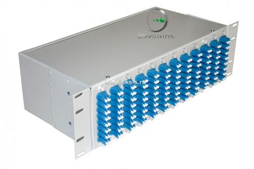 Кросс 19", предсобранный 3U, 96 портов LC/UPC duplex, 9/125 мкм (планки, сплайс-кассета 6шт, пигтейлы, КДЗС, адаптеры)