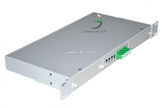 Кросс 19", предсобранный 1U, 4 порта LC/APC duplex, 9/125 мкм (планки, сплайс-кассета, пигтейлы, КДЗС, адаптеры)