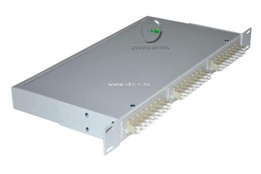 Кросс 19", предсобранный 1U, 24 порта LC/UPC duplex, 50/125 мкм (планки, сплайс-кассета 2шт, пигтейлы, КДЗС, адаптеры)
