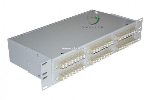 Кросс 19", предсобранный 2U, 48 портов LC/UPC duplex, 62.5/125 мкм (планки, сплайс-кассета 3шт, пигтейлы, КДЗС, адаптеры)