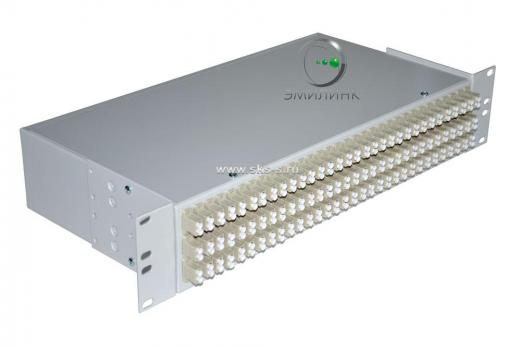 Кросс 19", предсобранный 2U, 96 портов LC/UPC duplex, 62.5/125 мкм (сплошная панель, сплайс-кассета 6шт, пигтейлы, КДЗС, адаптеры)