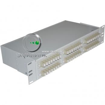 Кросс 19", предсобранный 2U, 48 портов LC/UPC duplex, 50/125 мкм ОМ4 (планки, сплайс-кассета 3шт, пигтейлы, КДЗС, адаптеры)