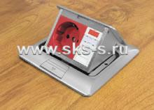 LUK/1,5AL44 Люк  встраиваемый на 1,5 модуля (45х45 мм) с коробкой, сталь IP44