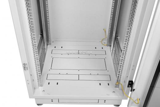 Шкаф телекоммуникационный напольный 42U (800 x 1000) дверь перфорированная, задние двойные перф.