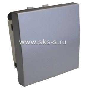 Переключатель с двух мест 45х45 мм (схема 6) 16 A, 250 B (серебристый металлик) LK45