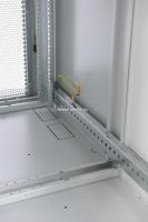 Шкаф серверный напольный 45U (800 x 1000) дверь перфорированная, задние двойные перфорированные