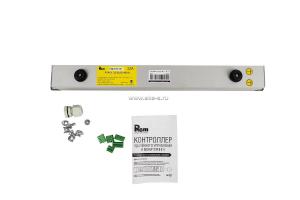 Упр. блок розеток с монит. Rem-MC1 2x2 S, 32A, алюм., 19", колодка
