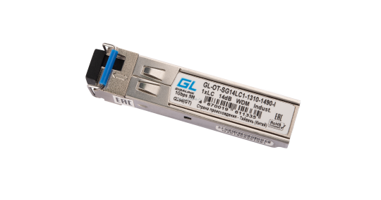 Модуль промышленный GIGALINK SFP, WDM, 1Гбит/c, одно волокно SM, LC, Tx:1310/Rx:1490 нм, 14 дБ (до 20 км) -40C