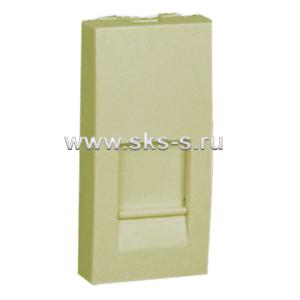 Накладка для розетки телефонной, компьютерной RJ,  45х22,5 мм (бежевый) LK45