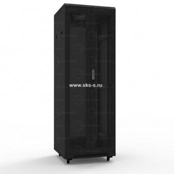 19'' Напольный шкаф NTSS ПРЕМИУМ 42U 600x1000 мм, передняя дверь перфорация , задняя дверь двойная распашная перф., боковые стенки сьемные RAL 9005