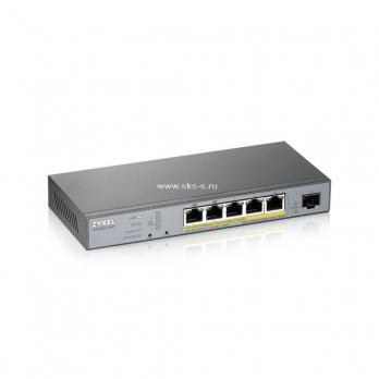 Гибридный Smart L2 коммутатор PoE+ для IP-видеокамер Zyxel GS1350-6HP [GS1350-6HP-EU0101F]